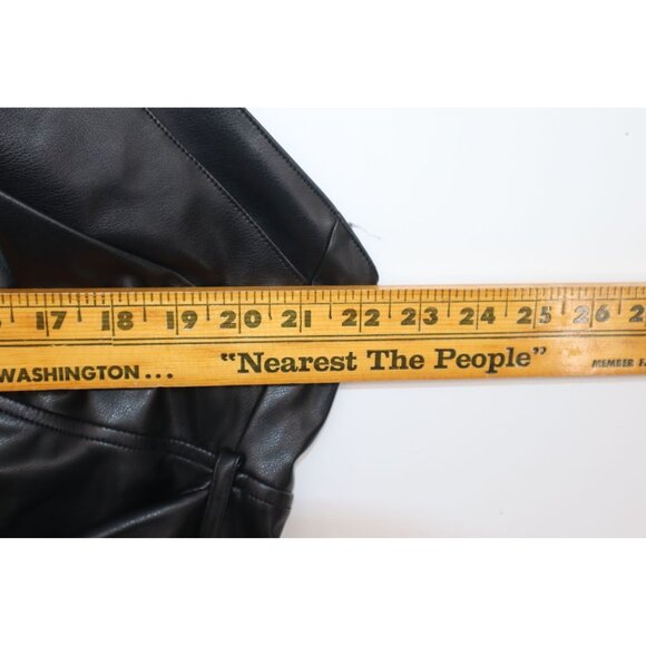 Fashion Nova Black Faux Leather Halter Jumpsuit 3X  Belt Whimsygoth Party Siren - Picture 9 of 10